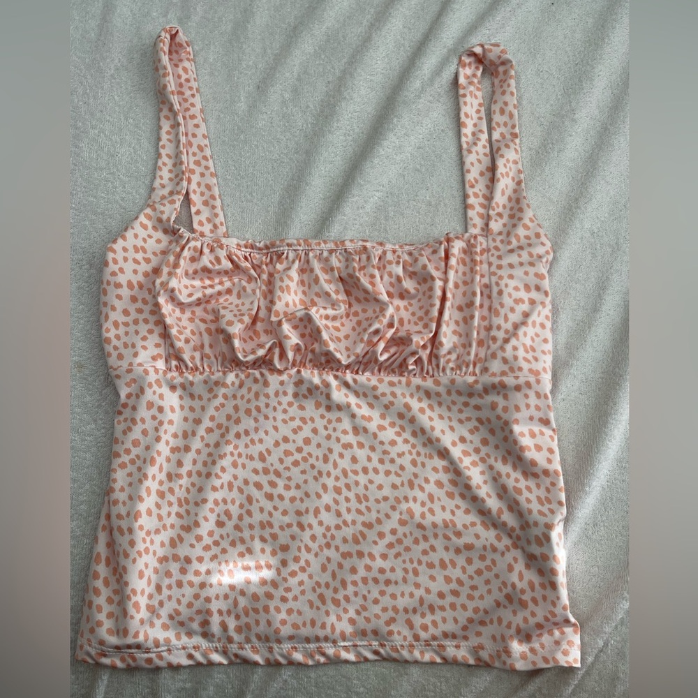 polka dot cropped tank